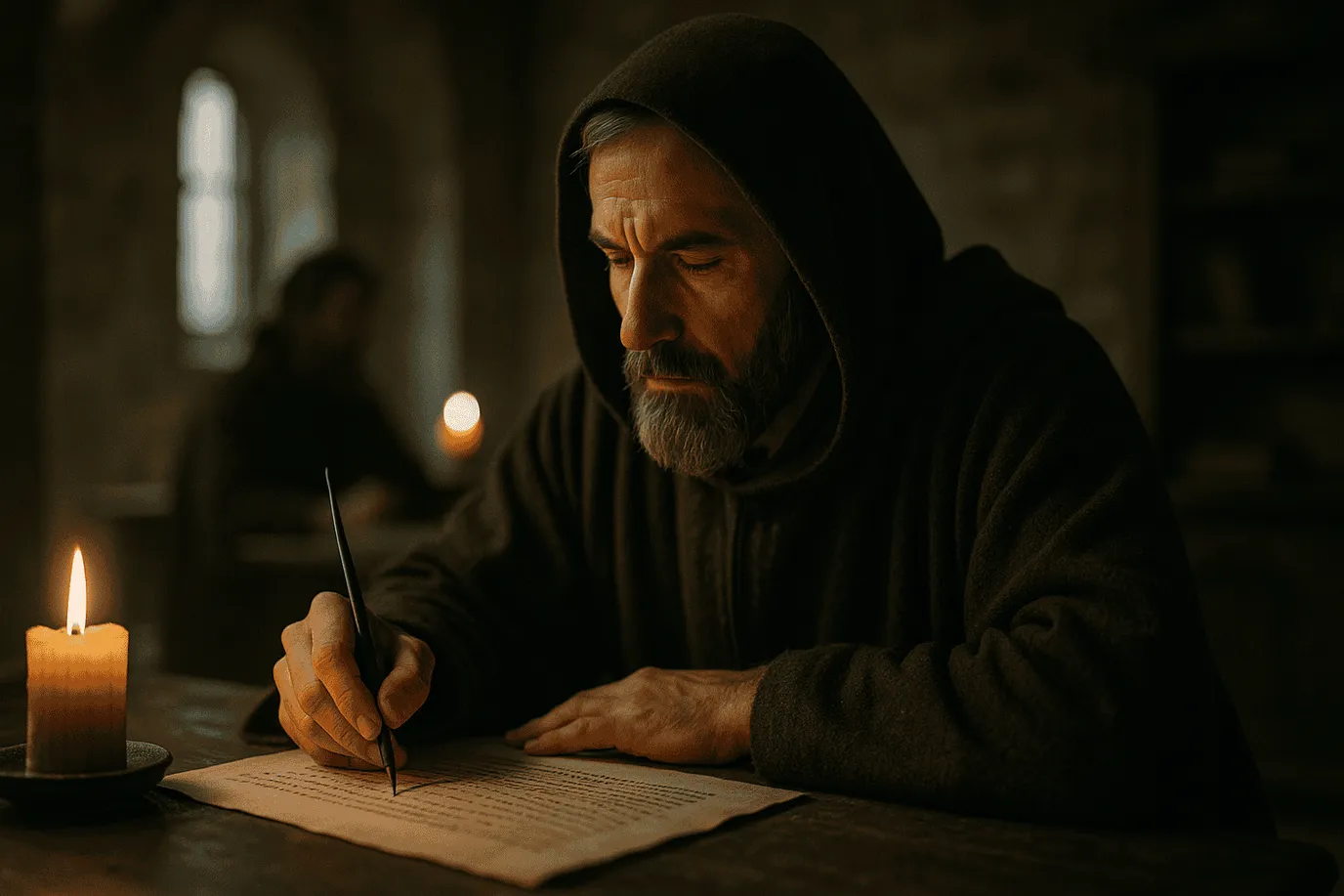 Image fictive représentant Denys l'Aréopagite, personnage du VIᵉ siècle dont l'identité réelle demeure inconnue, qui ne correspond pas au disciple historique de saint Paul