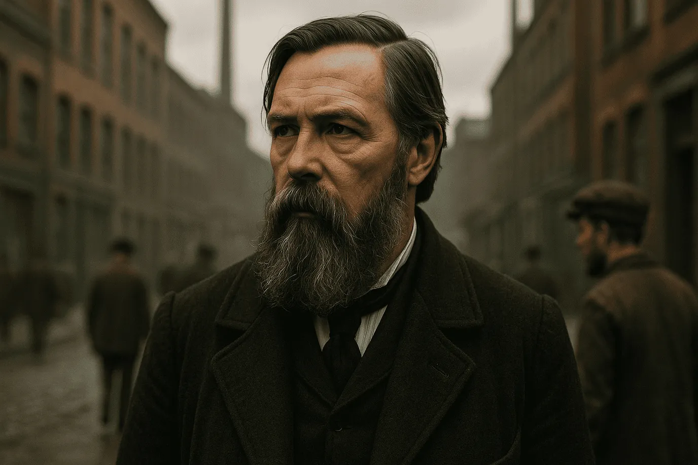 Portrait imaginaire de Friedrich Engels, philosophe et théoricien socialiste allemand - cette image fictive ne représente pas le personnage réel
