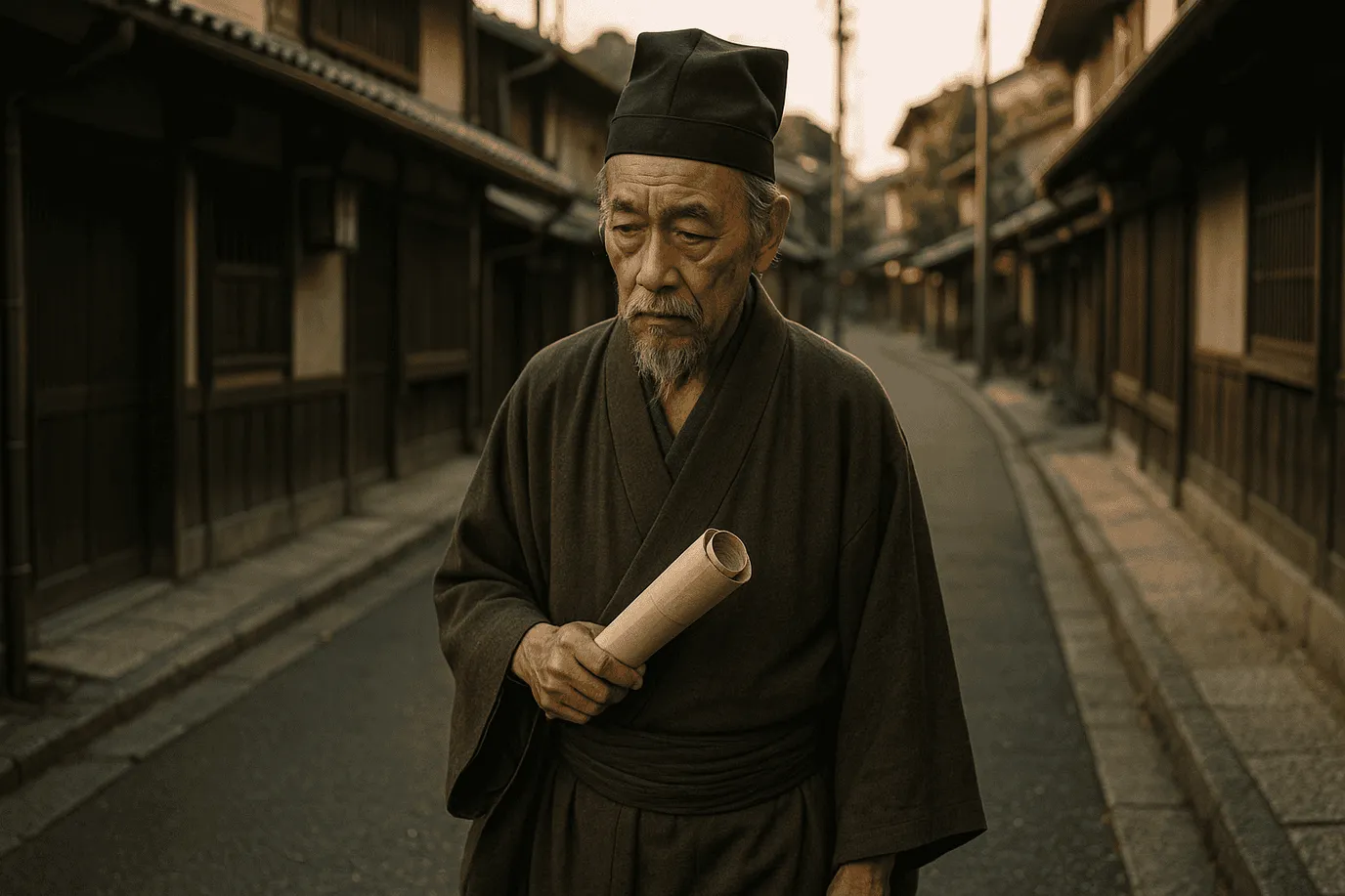 Image fictive et imaginaire d'Itō Jinsai, philosophe confucéen japonais - cette représentation ne correspond pas au philosophe réel