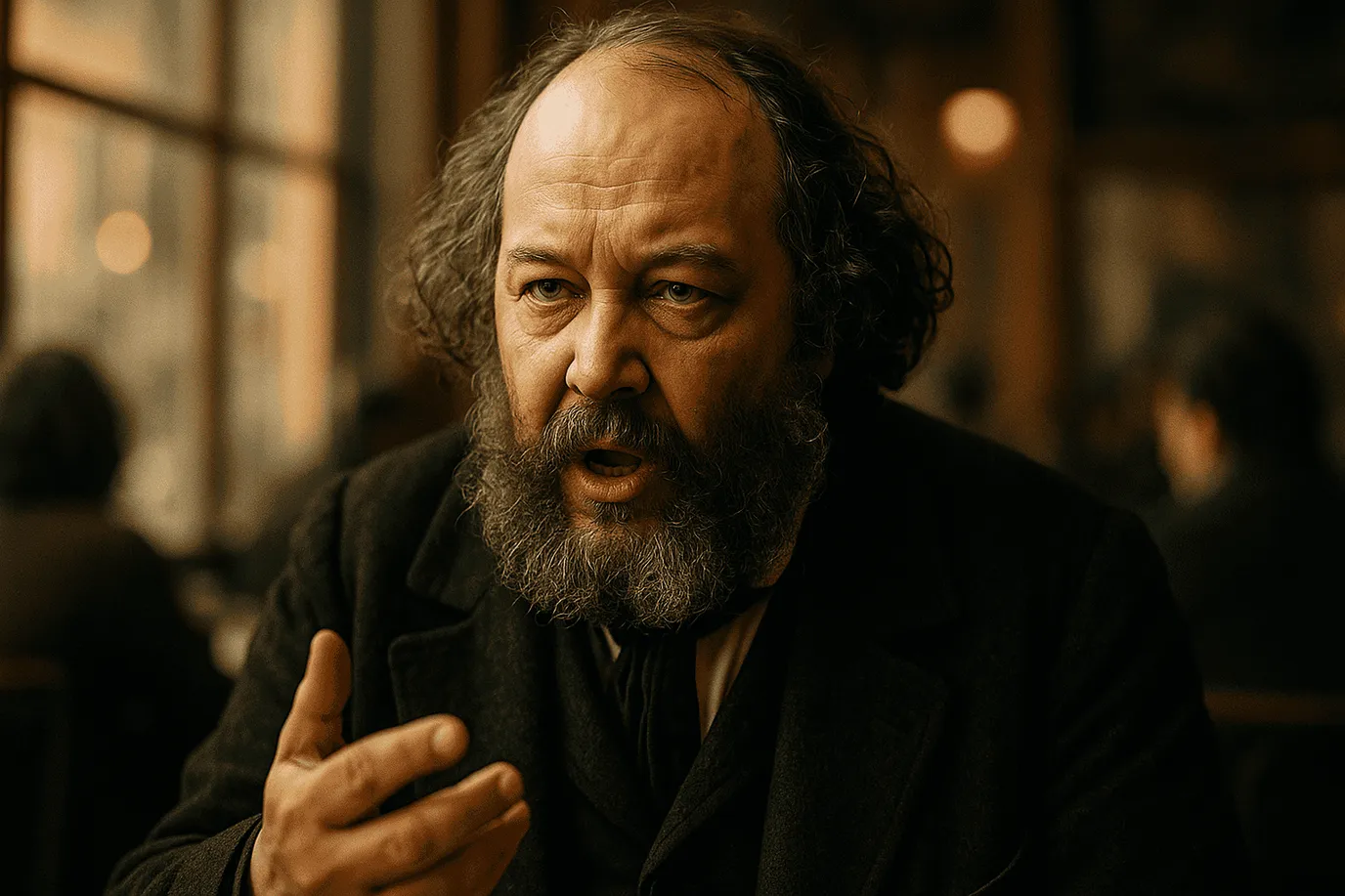 Portrait imaginaire de Mikhaïl Bakounine, théoricien de l'anarchisme - cette image fictive ne représente pas le personnage historique réel