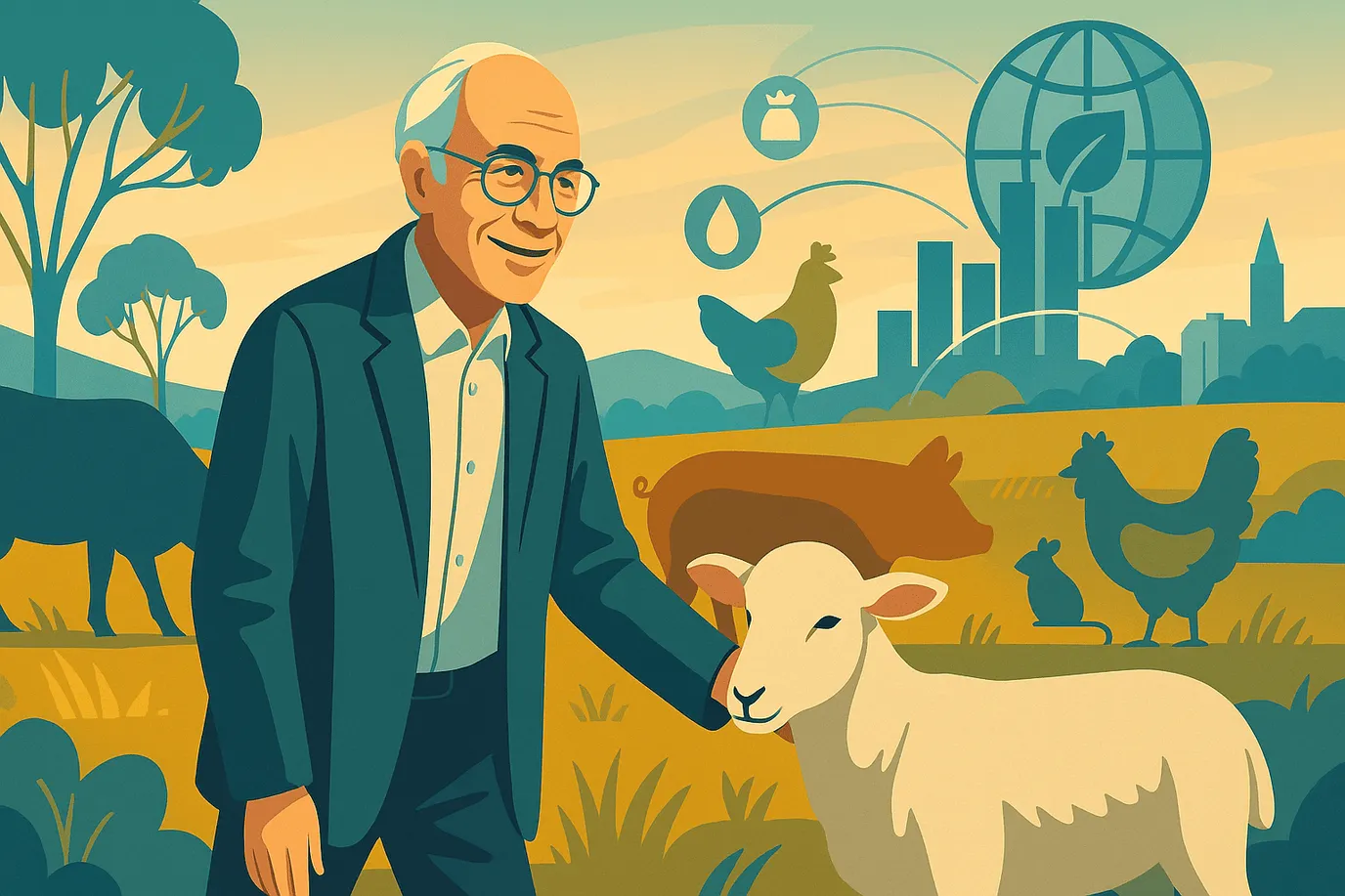 Image fictive et imaginaire représentant Peter Singer, philosophe contemporain, ne correspondant pas à son apparence réelle
