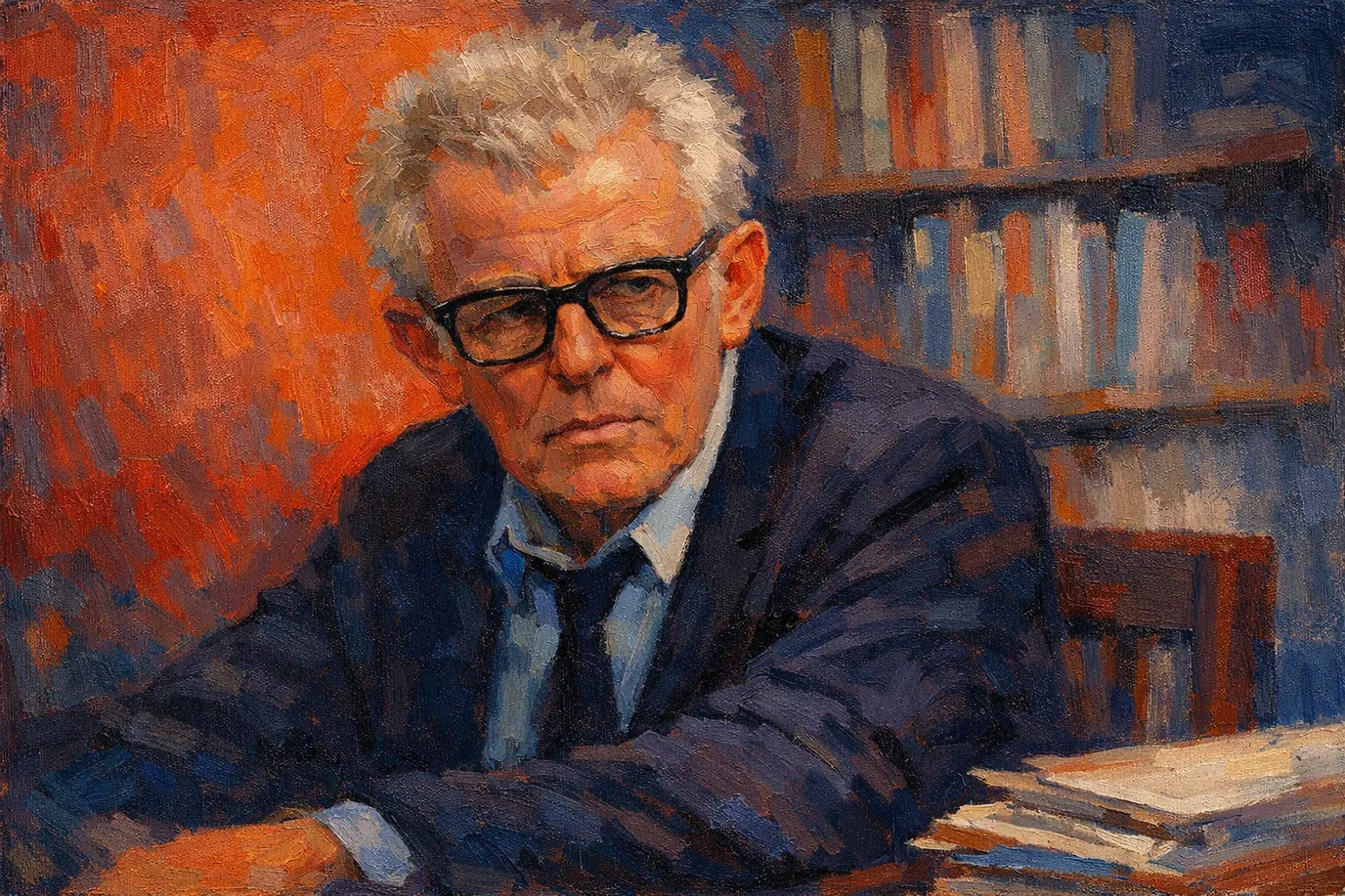 Image fictive de Roderick Chisholm, philosophe américain du XXᵉ siècle, ne représentant pas le personnage réel
