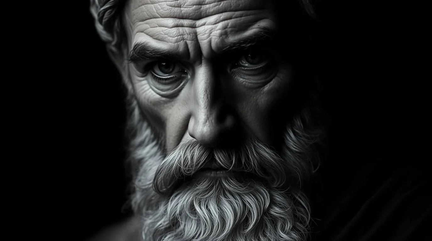 Portrait fictif du philosophe romain Sénèque, conseiller de Néron et grande figure du stoïcisme impérial