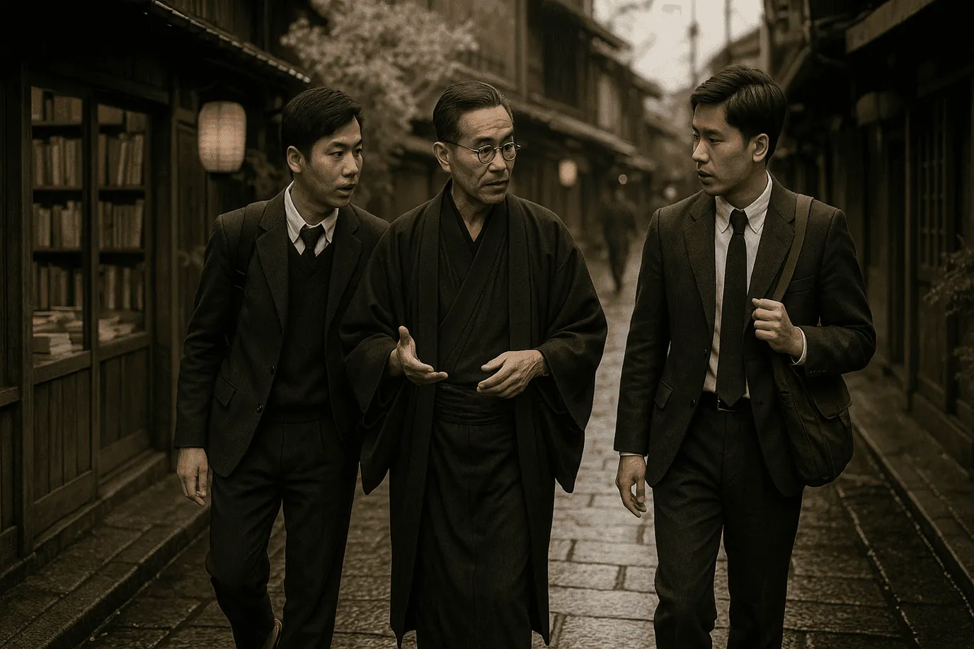 Portrait du philosophe japonais Watsuji Tetsurō, théoricien de l'éthique relationnelle et penseur de la synthèse culturelle
