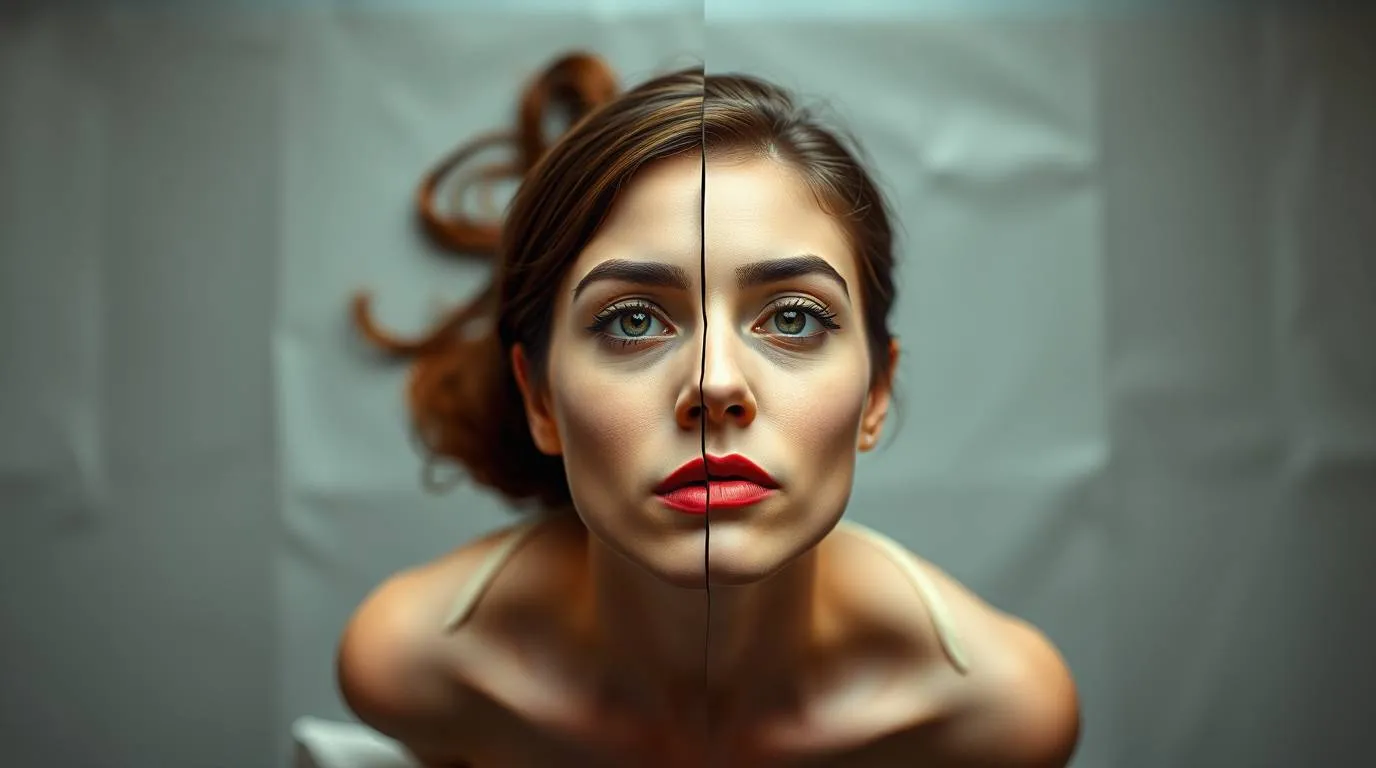 Pexels photo of a woman with split face makeup, symbolizing duality and self-reflection, emphasizing themes of identity and inner conflict. Ideal for articles on psychology, self-awareness, and personal development.