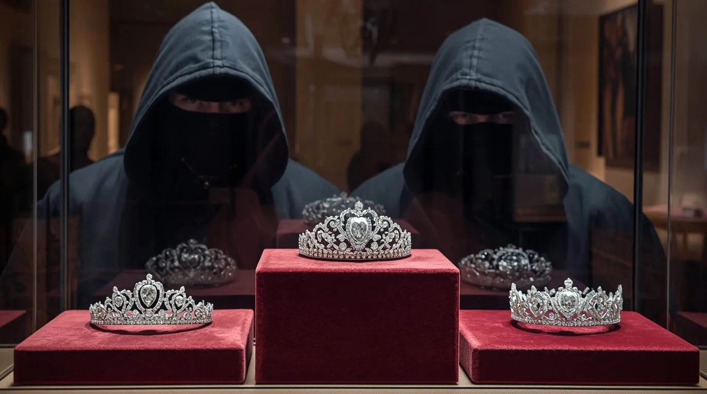 image fictive représentant le vol des bijoux du louvre